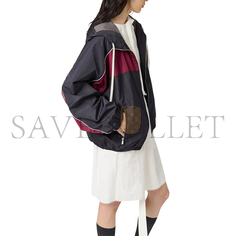 MIU MIU TECHNICAL SILK ZIPPER BLOUSON JACKET ML1220